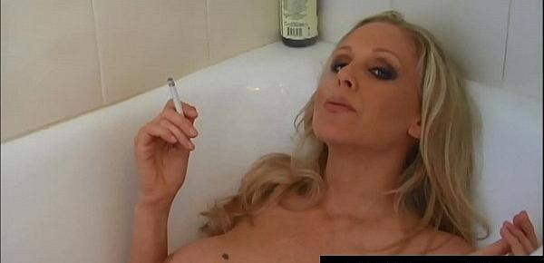  Hot Busty Milf Julia Ann Smokes Cigs Nude In Bathtub!
